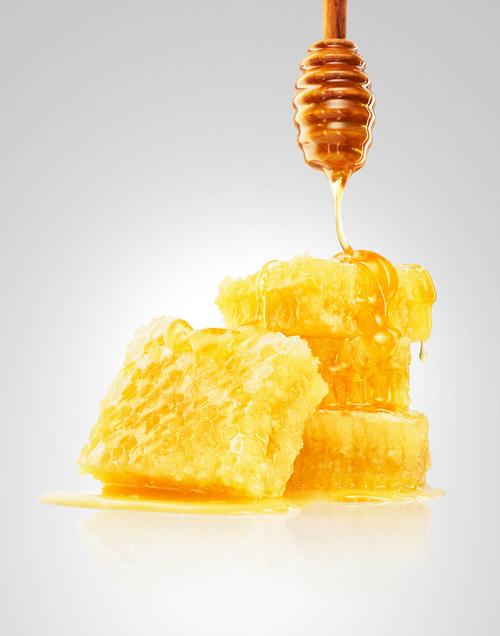 蜂蜜产品宣传广告展架易拉宝黄色简洁大气蜂蜜包装盒手提盒礼盒设计